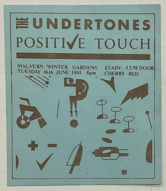 Undertones Original Used Concert Ticket Winter Gardens Malvern 16th Jun 1981