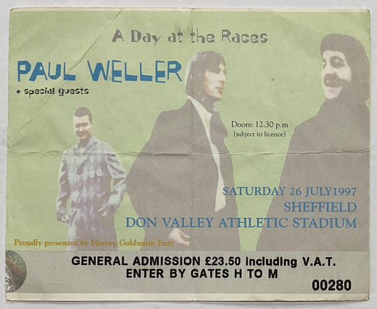 Paul Weller Original Used Concert Ticket Don Valley Athletic Stadium Sheffield 26th Jul 1997