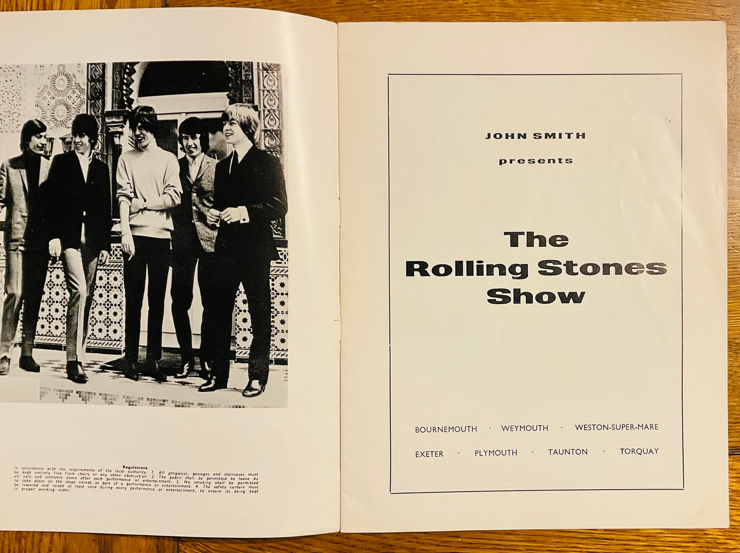 Rolling Stones Original Concert Programme Westcountry Tour Aug 1964