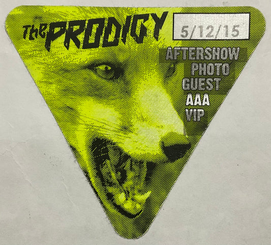Prodigy Original Used Concert Backstage Pass Ticket SSE Wembley Arena London 5th Dec 2015
