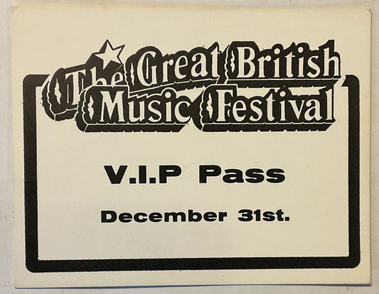 Thin Lizzy Status Quo Original Unused Concert Backstage Pass Ticket Olympia London 31st Dec 1975