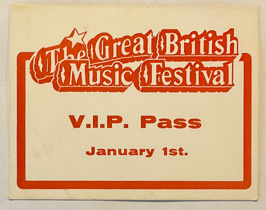 Procol Harum Barclay James Harvest Original Unused Concert Backstage Pass Ticket Olympia London 1st Jan 1976