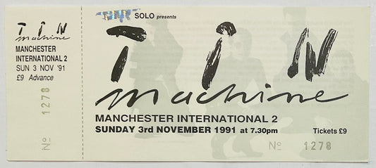 David Bowie Tin Machine Original Unused Concert Ticket Manchester Internatinal 3rd Nov 1991