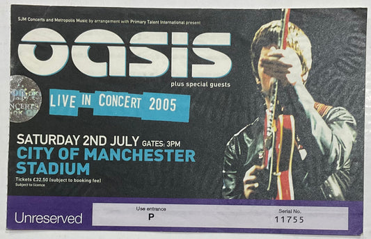 Oasis Original Used Concert Ticket City of Manchester Stadium 2nd July 2005