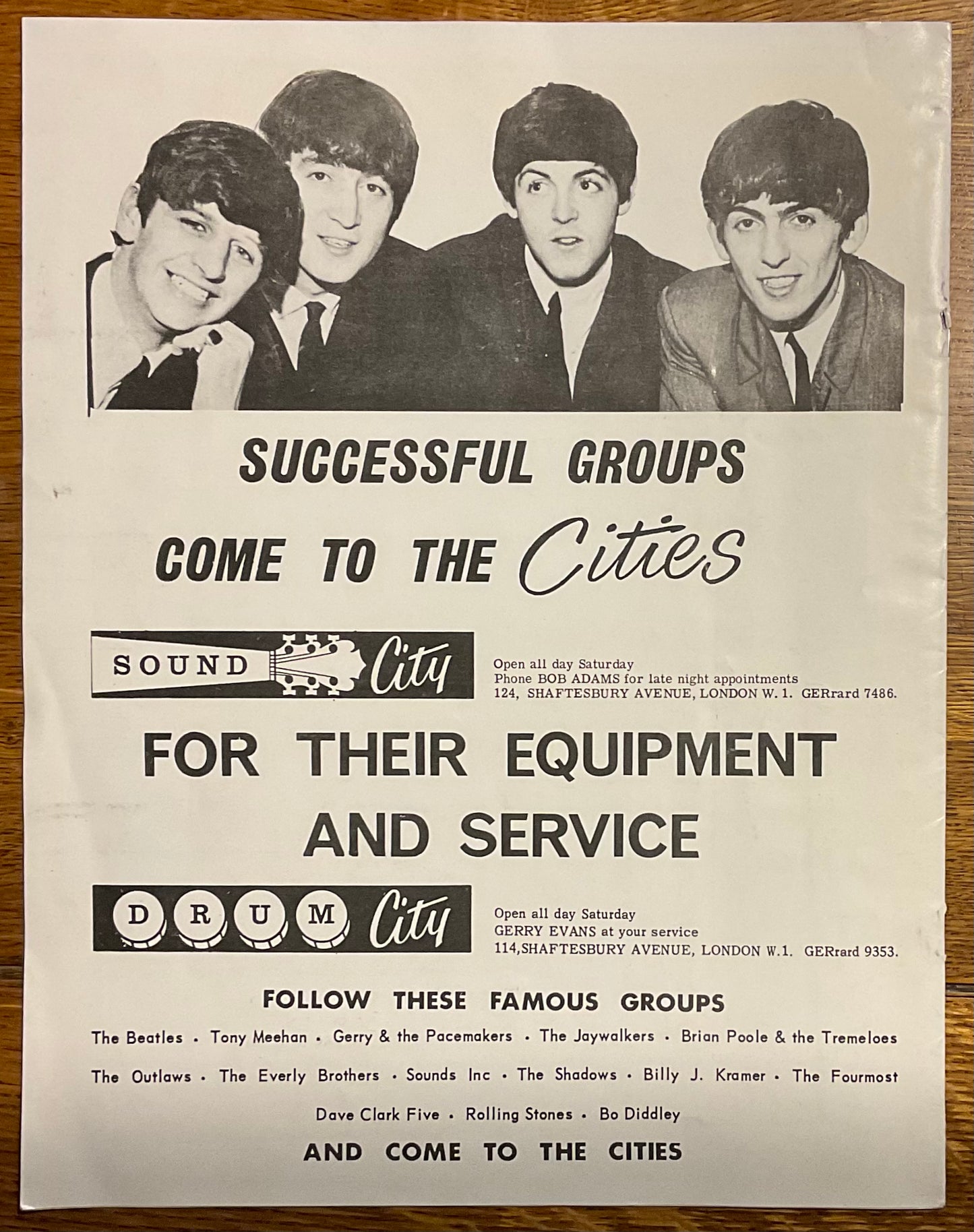 Beatles Dusty Springfield Original Concert Programme Prince of Wales Theatre London 14th Jun 1964