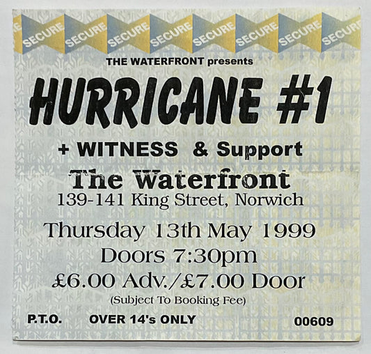 Oasis Hurricane #1 Original Used Concet Ticket Waterfront Norwich 13th May 1999