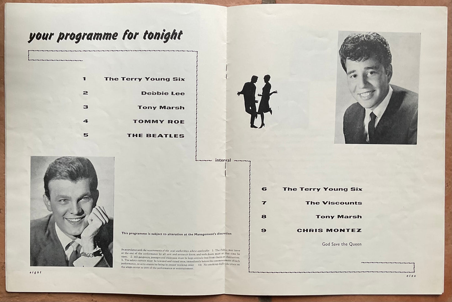 Beatles Chris Montez Tommy Roe Original Concert Programme Second Tour Mar 1963