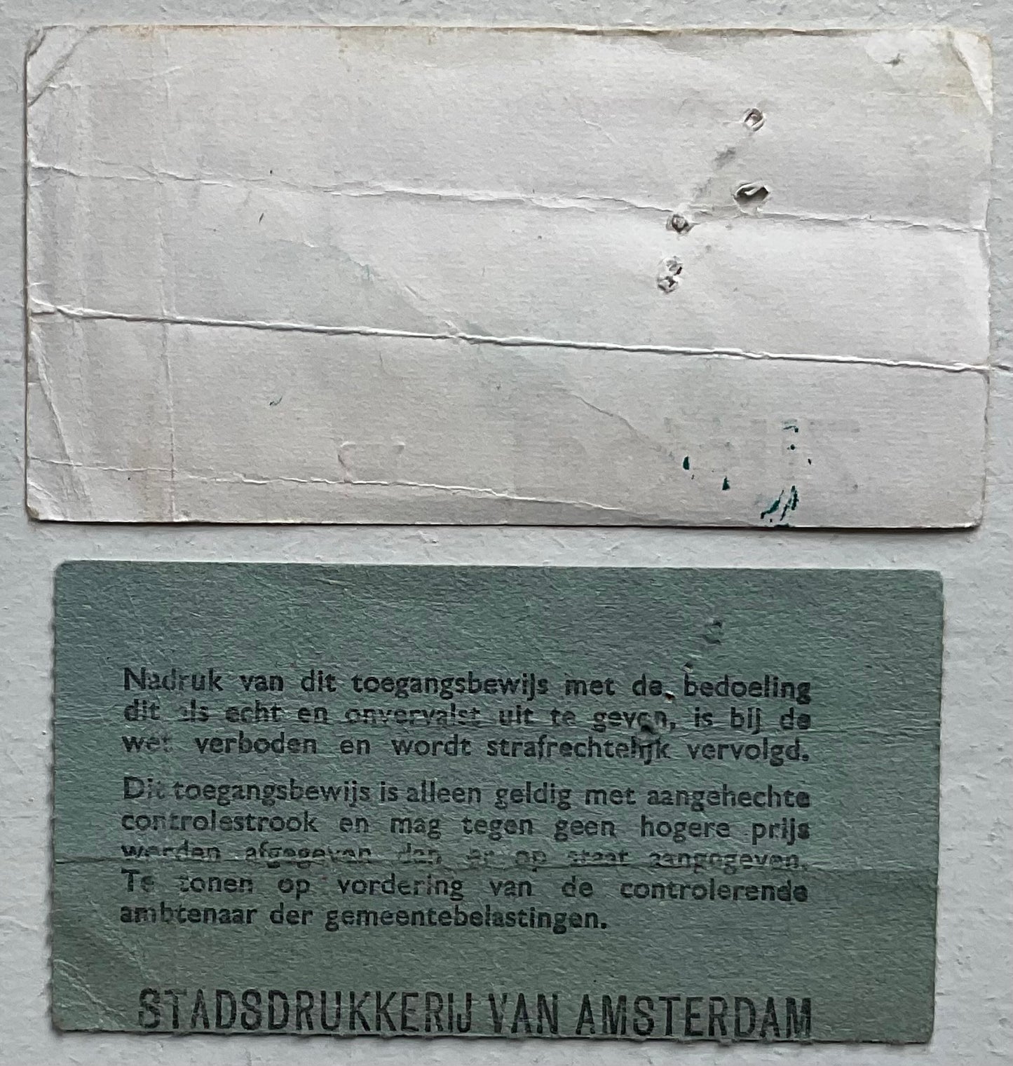 Beatles Paul McCartney Wings Original Used Concert Ticket Concertgebouw Amsterdam 20th Aug 1972