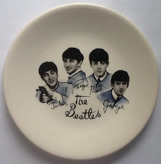 Beatles Original 7" Ceramic Plate by Washington Pottery