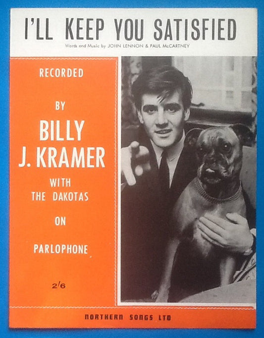 Billy J. Kramer I'll Keep You Satisfied Sheet Music 1963