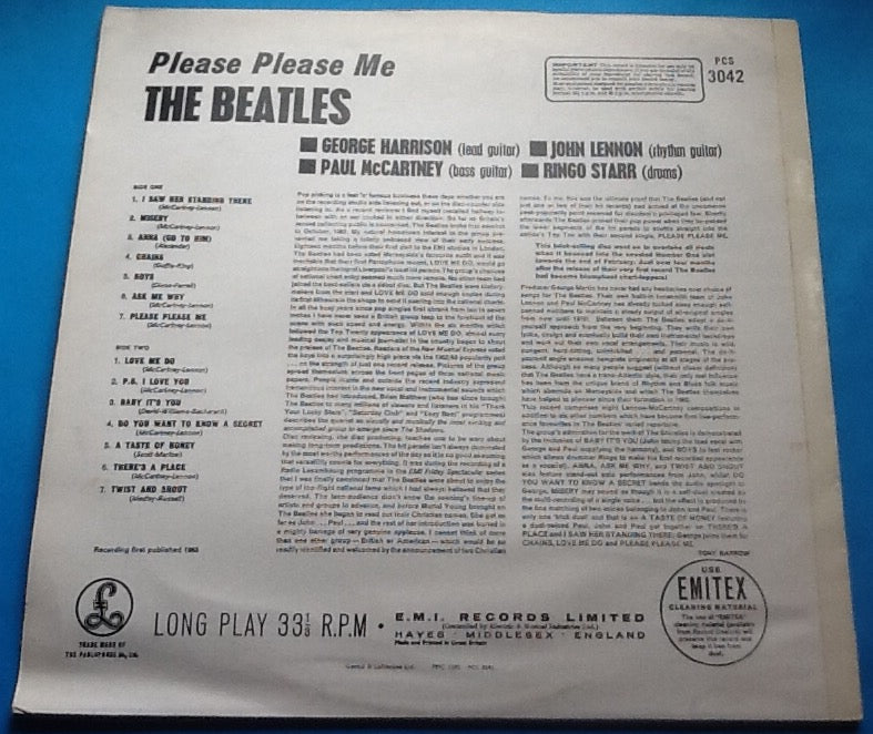 Beatles Please Please Me 14 Track NMint Factory Sample Promo Demo Vinyl LP Album UK