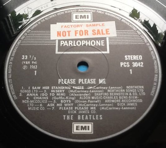 Beatles Please Please Me 14 Track NMint Factory Sample Promo Demo Vinyl LP Album UK