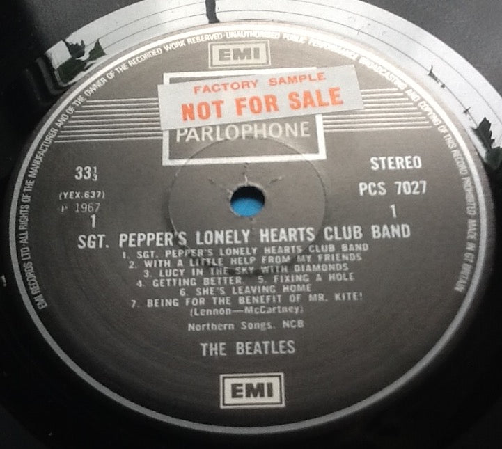 Beatles Sgt. Peppers Lonely Hearts Club Band 13 Track  NMint Factory Sample Promo Demo Vinyl LP Album UK 1976