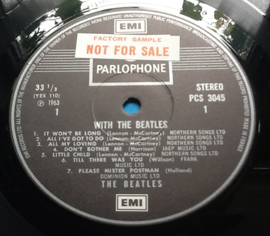 Beatles With The Beatles 14 Track NMint Factory Sample Promo Demo Vinyl Album LP UK 1976