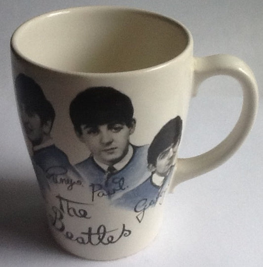 Beatles Original Rare Ceramic Tapered Mug Cup Washington Pottery 1964