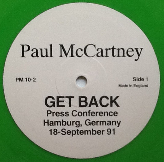 Beatles Paul McCartney Press Conference NMint 10" Green Vinyl Hamburg 1991