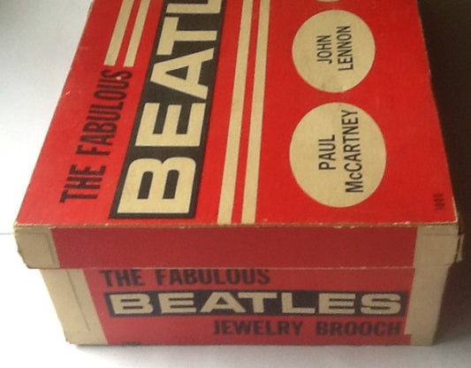 Beatles Original Red Jewelry Brooch Box Store Display