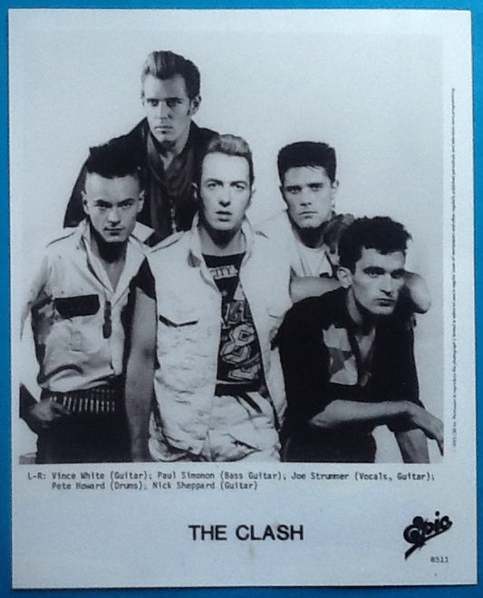 Clash Original Promo Photo Cut the Crap Album Epic 1985