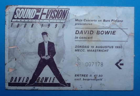 David Bowie Used Concert Ticket Maastricht 1990