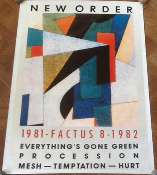 Joy Division New Order 1981 - 1982 Original Promo Poster Factory 1982