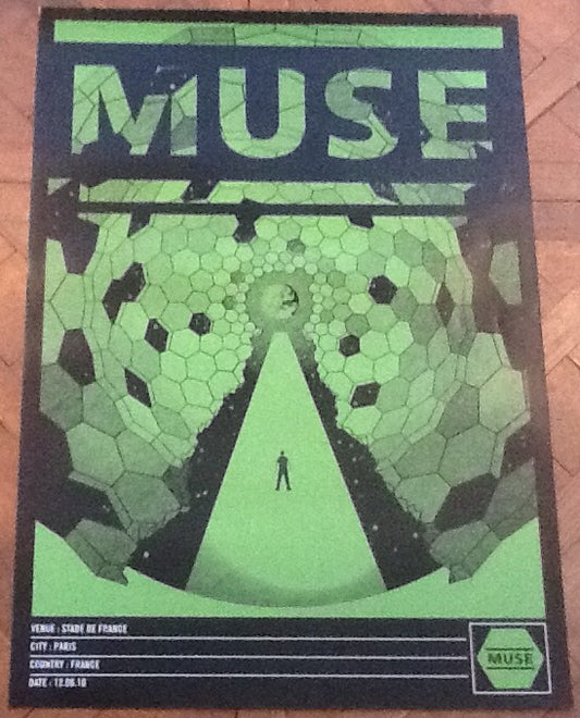 Muse Original Concert Tour Gig Poster Stade De France Paris 12 June 2010