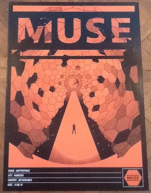 Muse Original Concert Tour Gig Poster Goffertpark Nijmegen 2010
