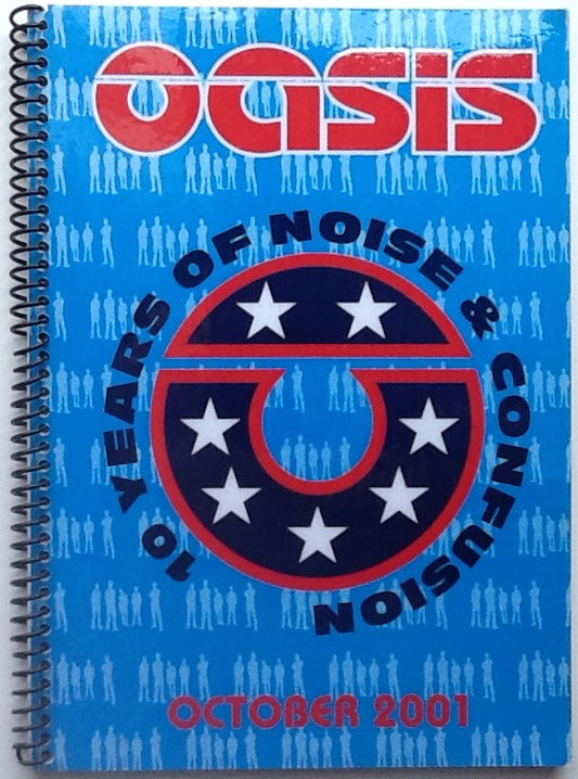 Oasis  Original Concert Tour Itinerary Book 10 Years of Noise And Confusion Tour 2001
