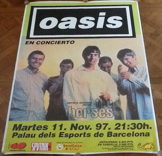 Oasis Original Promo Concert Tour Gig Poster Palau Esports De Barcelona 1997