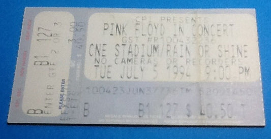 Pink Floyd Ticket Toronto 1994