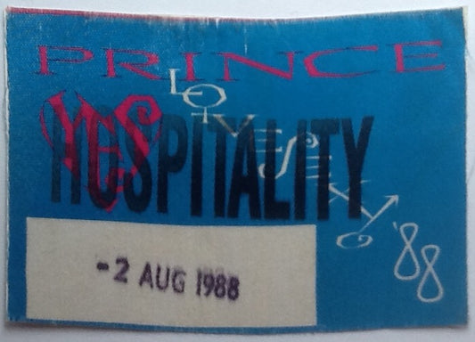 Prince Original Concert Hospitality Backstage Pass Ticket Wembley 1988