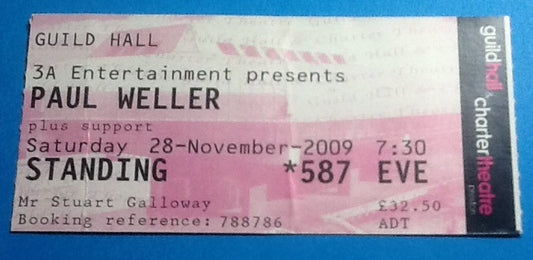 Paul Weller Ticket Preston 2009