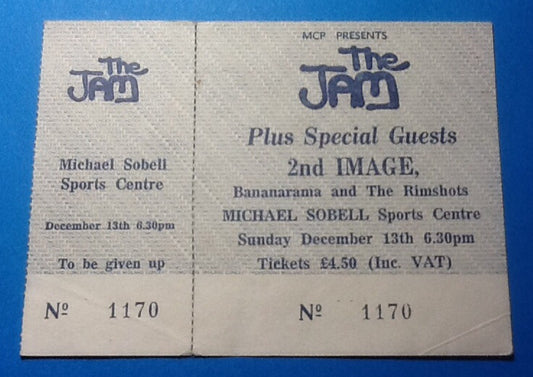 Jam Unused Ticket London 1981