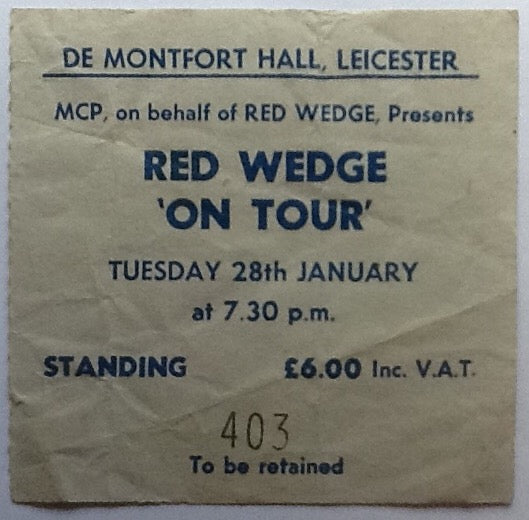 Style Council Paul Weller Original Used Concert Ticket De Montfort Hall Leicester 1986