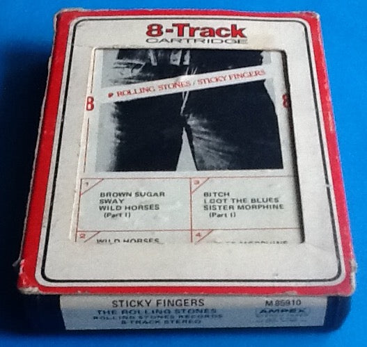 Rolling Stones Sticky Fingers Boxed 8 Track Stereo Black Cartridge Album USA 1971