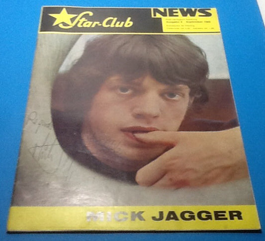 Rolling Stones Mick Jagger Star Club News Magazine 1965