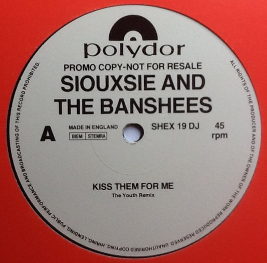 Siouxsie & the Banshees Kiss Them For Me 3 Track NMint 12" Promo Demo Vinyl UK 1991