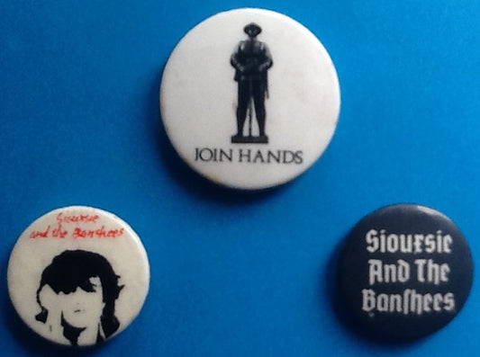 Siouxsie & the Banshees Set of 3 Original vintage pin badges