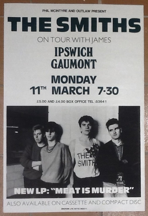 Smiths Original Concert Poster Ipswich 1985