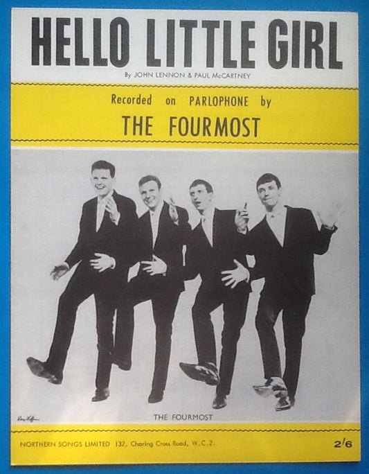 Fourmost Hello Litle Girl Sheet Music 1963