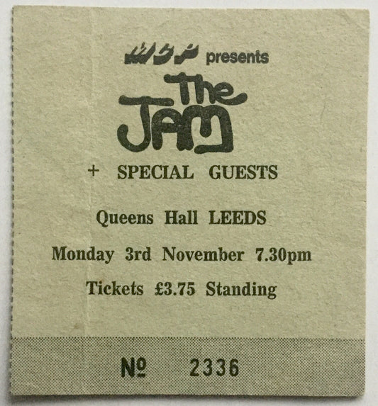 Jam Original Used Concert Ticket Queens Hall Leeds 3rd November 1980