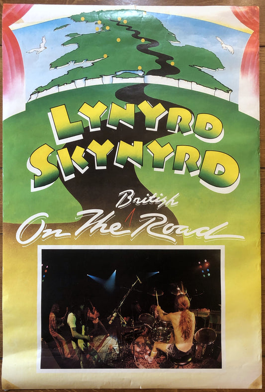 Lynyrd Skynyrd Original Concert Tour Gig Poster Street Survivors Tour British Leg 1977
