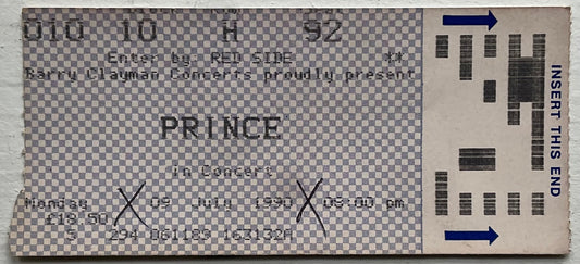 Prince Original Used Concert Ticket Wembley London 9th Jul 1990