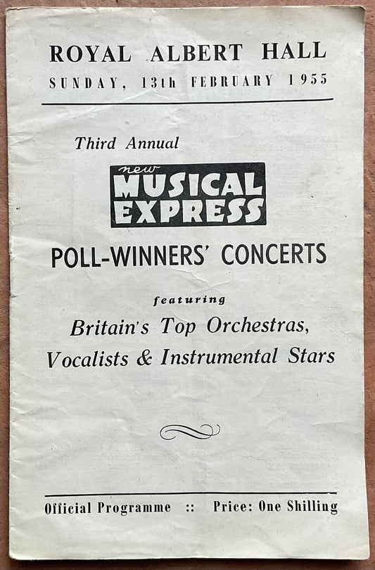 Little Roza Dickie Valentine NME Poll Winners Concert Programme Royal Albert Hall London 13th Feb 1955