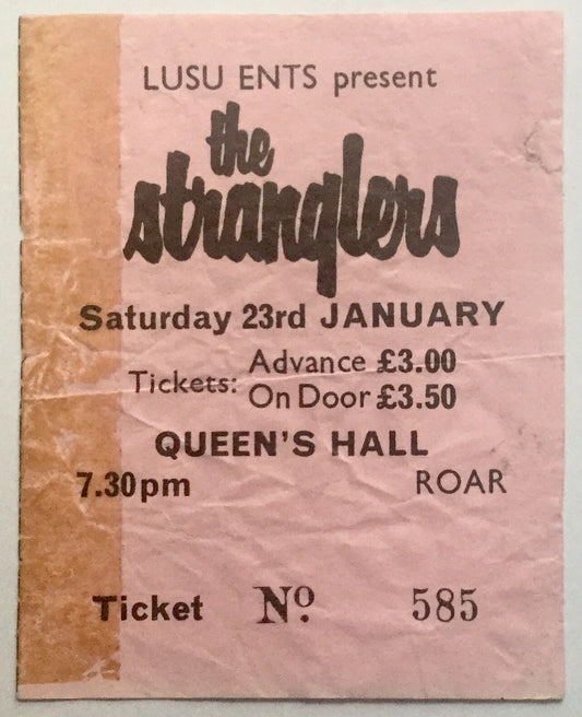 Stranglers Original Used Concert Ticket Leicester University 23rd Jan 1982