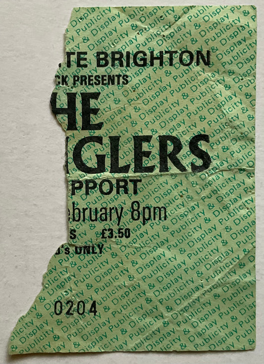 Stranglers Original Used Concert Ticket Top Rank Suite Brighton 13th Feb 1981