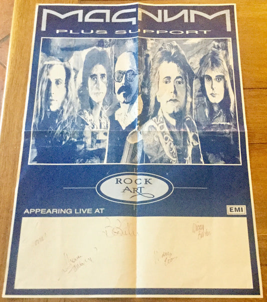 Magnum Rock Art Autographed Signed Generic Concert Poster 1994