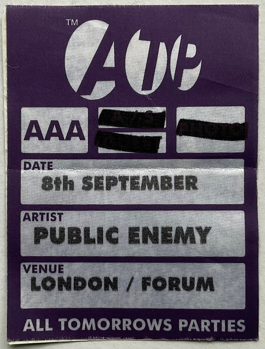 Public Enemy Original Unused Concert Pass Ticket Forum London 8th Sep 2011