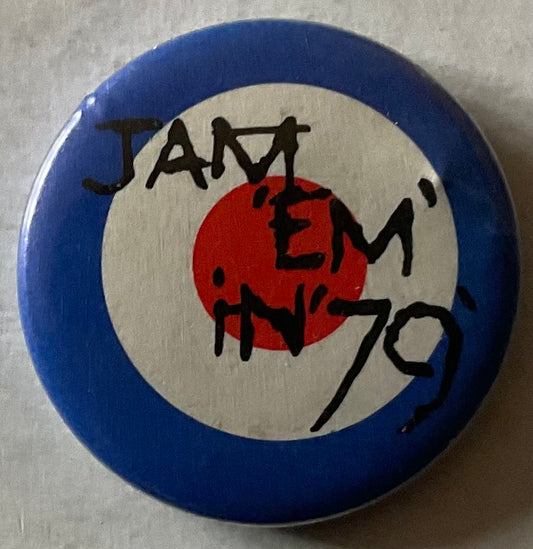 Jam Em in 79 Original Metal Concert Button Pin Badge 1970/80s