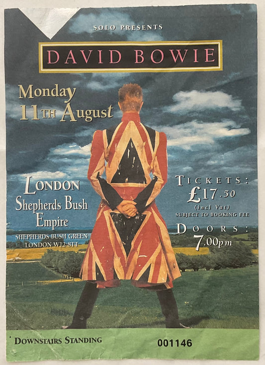 David Bowie Original Used Concert Ticket Shepherds Bush Empire London 11th Aug 1997