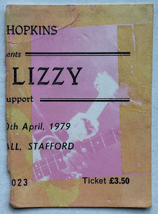 Thin Lizzy Original Used Concert Ticket New Bingley Hall Stafford 10th Apr 1979